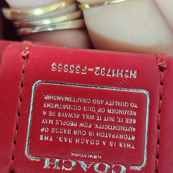 Like New Coach Blake Carryall Red Leather Shoulder Bag Purse - Picture 12 of 12